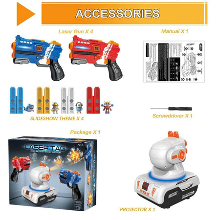 2-in-1 Laser Tag Gun – Interactive Challenge with Projected Targets