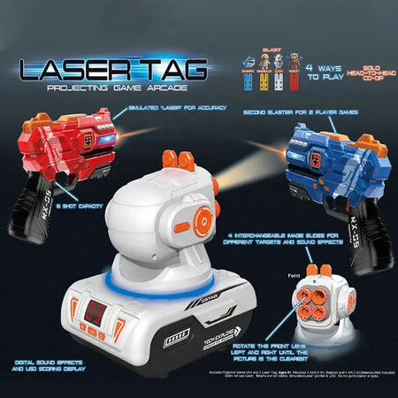 2-in-1 Laser Tag Gun – Interactive Challenge with Projected Targets