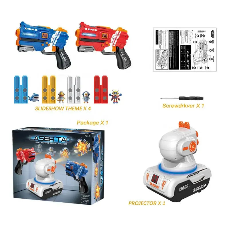 2-in-1 Laser Tag Gun – Interactive Challenge with Projected Targets