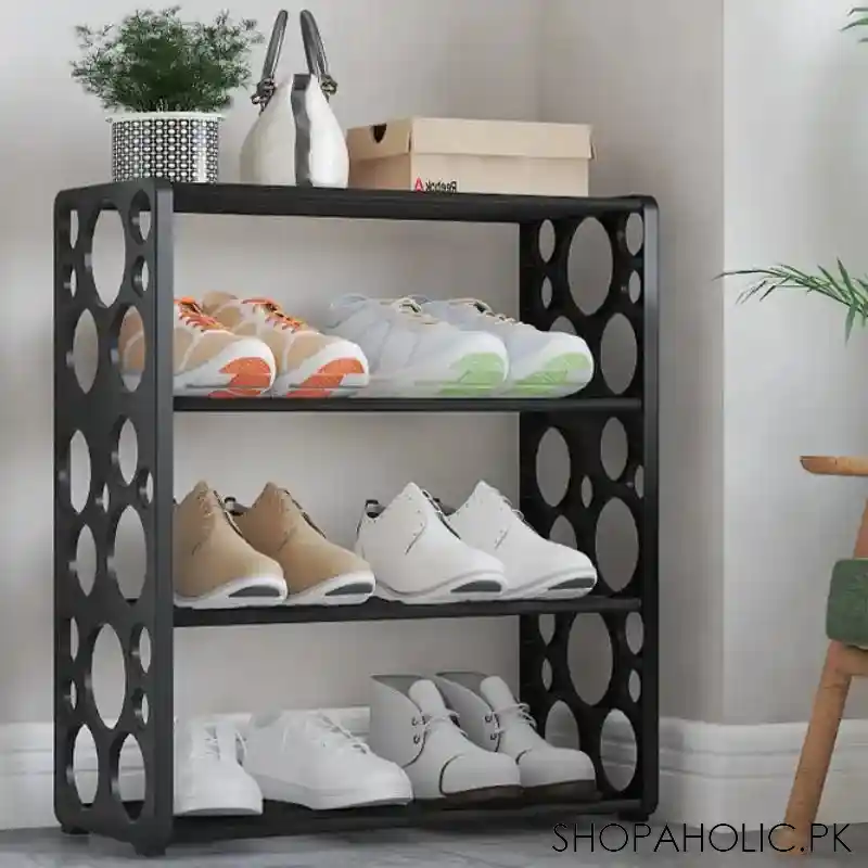 4 layer bubble hole shoe rack image3