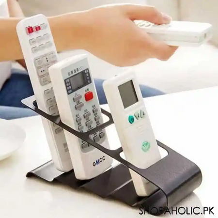4 layer smart metal remote control stand organizer main image
