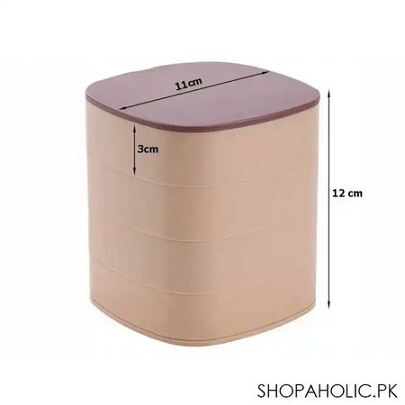 4 layers rotatable jewelry box organizer image3