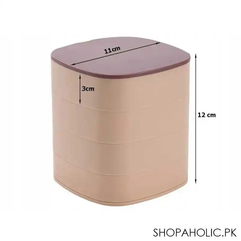 4 layers rotatable jewelry box organizer image3