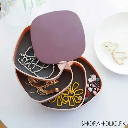 4 layers rotatable jewelry box organizer image5