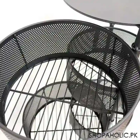 4 tier rolling kitchen storage cart trolly with rotating baskets (round) image8