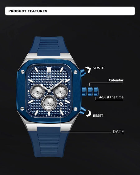 Naviforce NF-8037 Square Chronograph Edition image 4