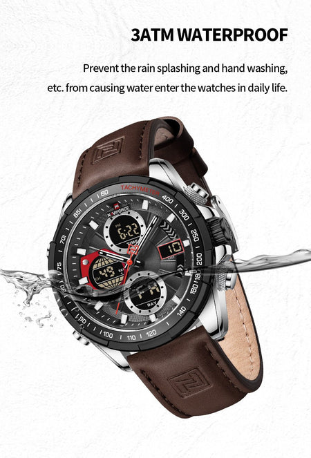 Overfly 9197 Naviforce Analog-Digital Dual Time Chronograph Watch image 5