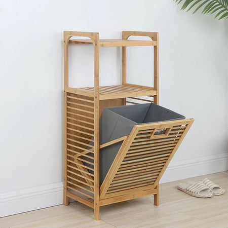 laundry hamper with shelf main image
