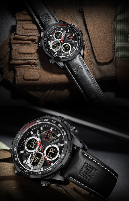 Overfly 9197 Naviforce Analog-Digital Dual Time Chronograph Watch image 2