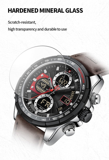 Overfly 9197 Naviforce Analog-Digital Dual Time Chronograph Watch image 4