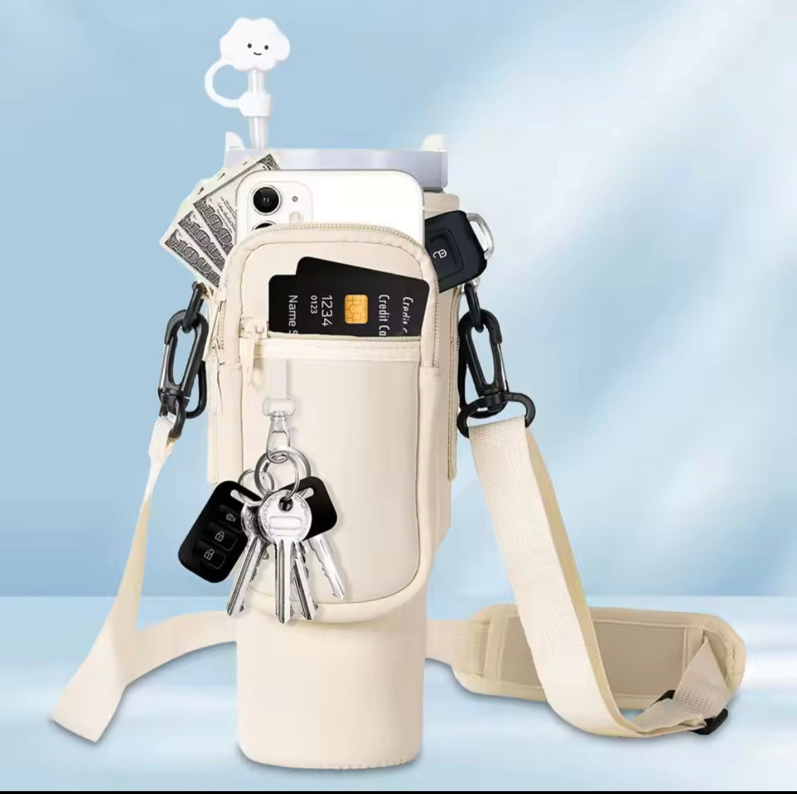 shoulder strap water bottle cover main image