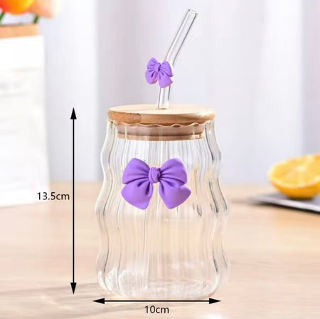 Bow Coffee Glass Mug - Image 4