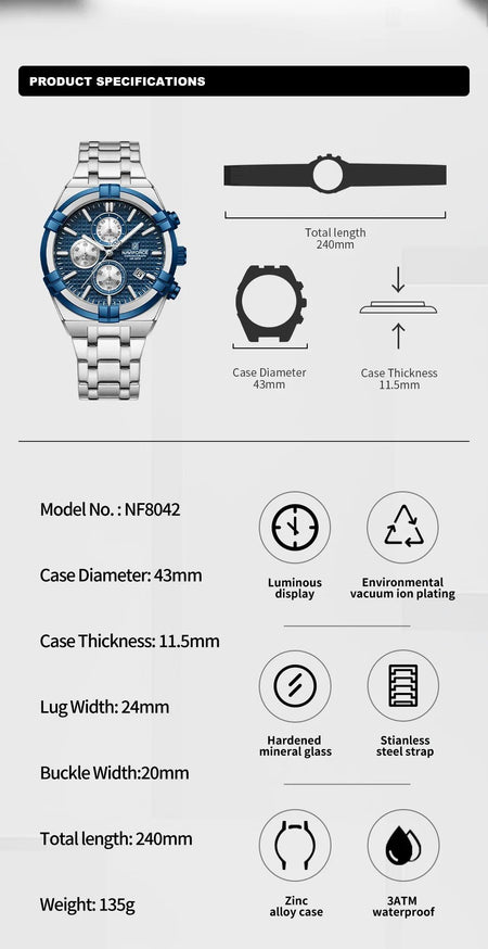 Naviforce NF-8042 Chronograph Edition New Arrival image 4