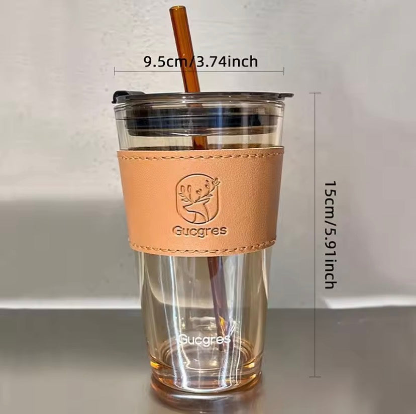 aesthetic glass coffee cup image 4