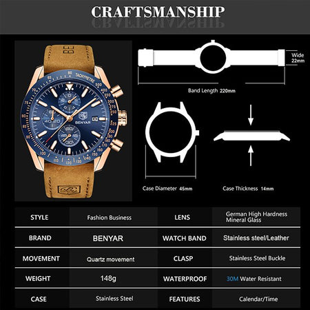 Benyar BY-5140 Grand Master Chronograph Edition Image 6