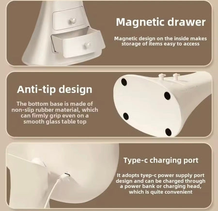 smart touch makeup mirror with drawer image 6