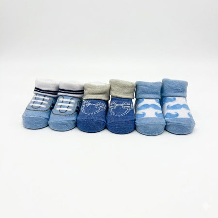 Baba Booties/Socks Pack Of 3 Mustache