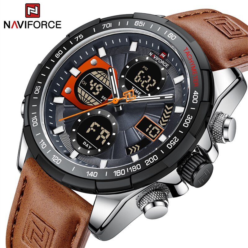 Overfly 9197 Naviforce Analog-Digital Dual Time Chronograph Watch main image