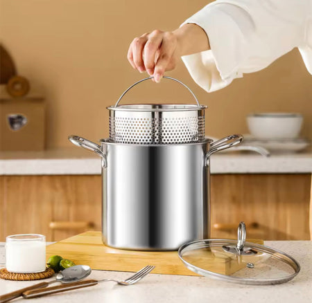 3.5l deep fryer pot with glass lid image 2