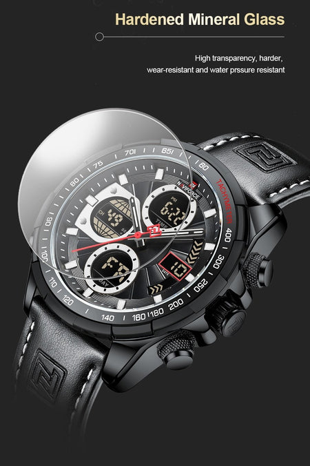 Overfly 9197 Naviforce Analog-Digital Dual Time Chronograph Watch image 7