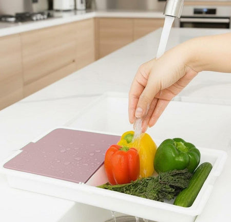 foldable cutting board with strainer image 5