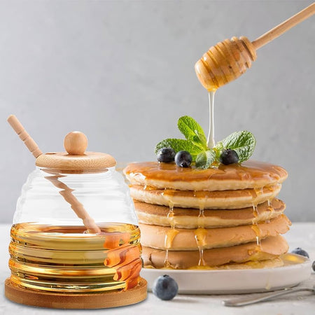 Glass Honey Pot With Spoon - Main Image