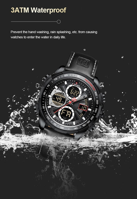 Overfly 9197 Naviforce Analog-Digital Dual Time Chronograph Watch image 8