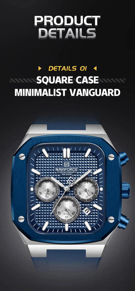 Naviforce NF-8037 Square Chronograph Edition image 11