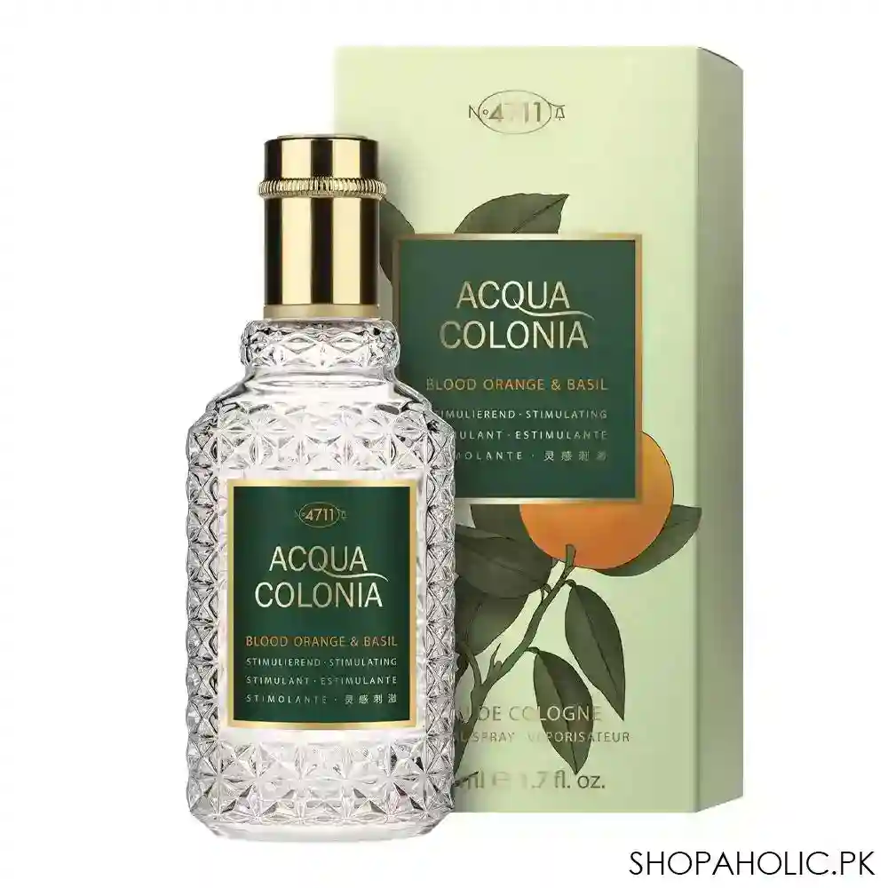 4711 acqua colonia blood orange & basil eau de cologne, for men & women, 50ml main image