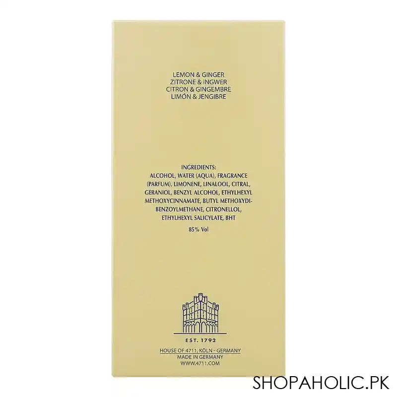 4711 Acqua Colonia Lemon & Ginger, Eau De Cologne, Perfume For Women, 50ml - Image 2