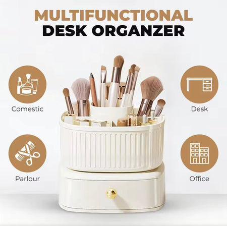 5 grid spinning makeup organizer image 2