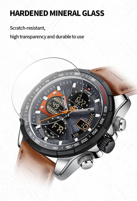 Overfly 9197 Naviforce Analog-Digital Dual Time Chronograph Watch image 7