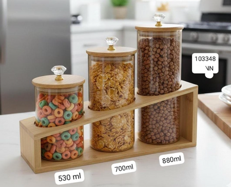 Set Of 3 Elegant Canister Set - Image 2