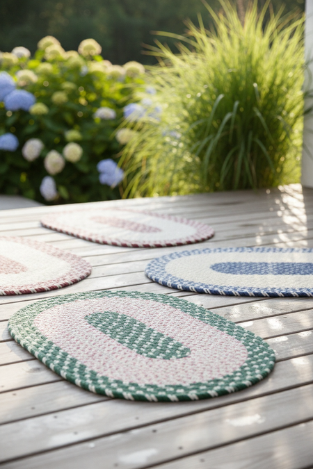 handmade oval shape doormats main image
