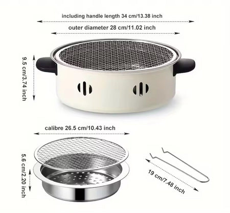 portable barbecue stove with coal grill image 8