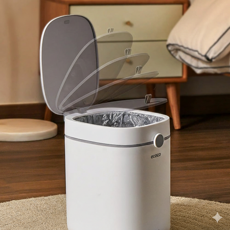 12l foot pedal trash can with lid image 3