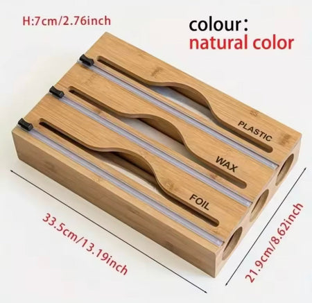 wall mounted bamboo foil cling film cutter image 7