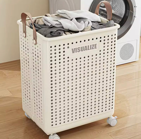 Portable Laundry Hamper With Wheels - image 2