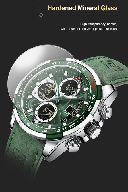 Overfly 9197 Naviforce Analog-Digital Dual Time Chronograph Watch image 5