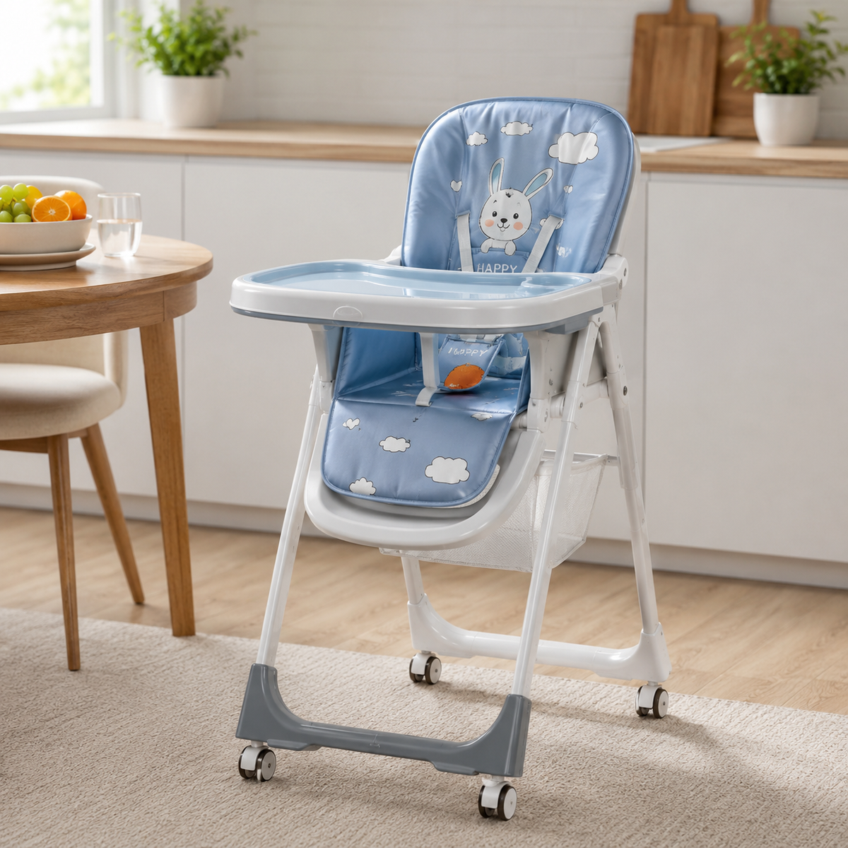 Multifunctional Baby Feeding High Chair - Blue
