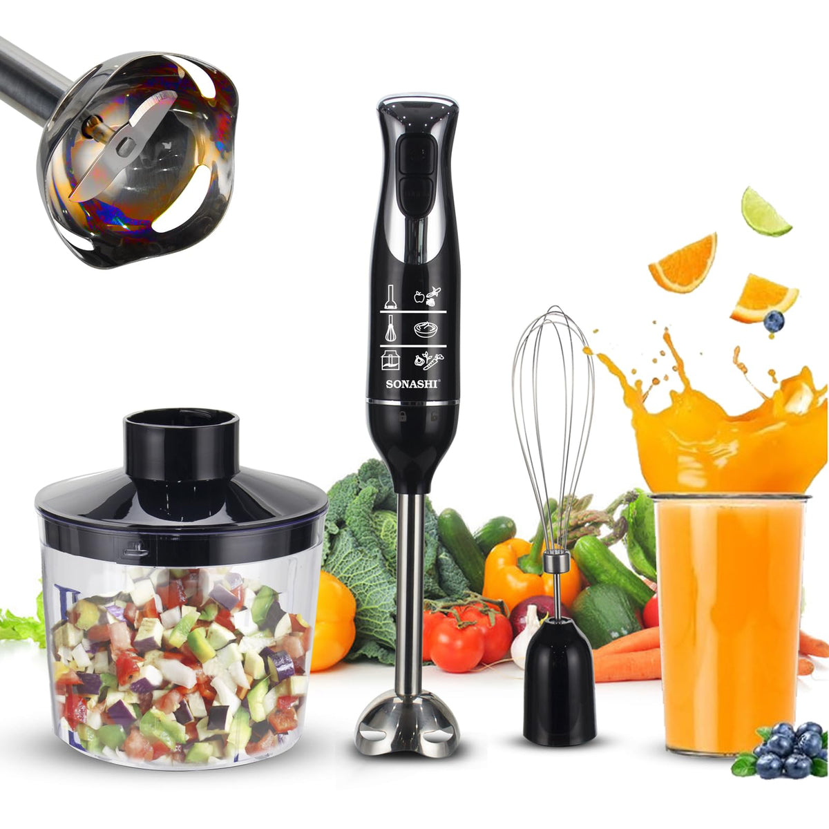 silver crest 4 in 1 hand blender set main image
