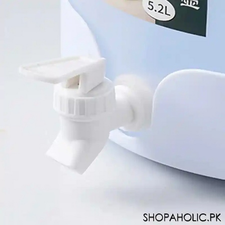 5.1l 3 tanks rotating cold beverage dispenser with lids and 3 faucets for refrigerator image5