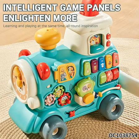 5 In 1 Multifunctional Ride On Train Walker Steam Train With Wheels And Seat