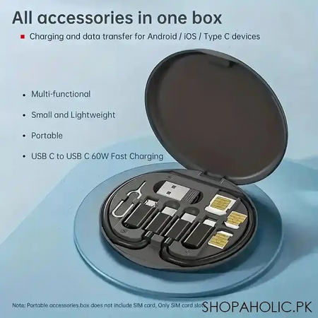 5 in 1 universal data cable kit with mobile stand main image
