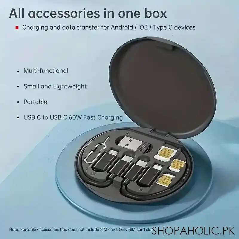 5 in 1 universal data cable kit with mobile stand main image