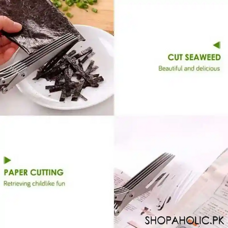 5 layer kitchen scissor with cleaning brush (highest quality) image4