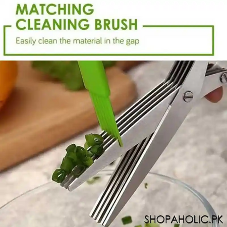 5 layer kitchen scissor with cleaning brush (highest quality) image6