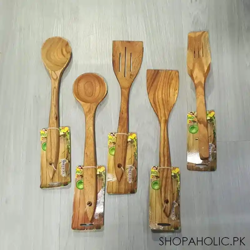 5 pcs bamboo kitchen utensil image2