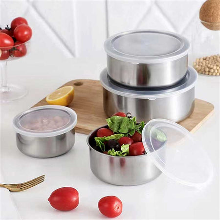 Set Of 5 Metal Mixing Bowls