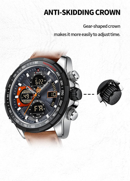 Overfly 9197 Naviforce Analog-Digital Dual Time Chronograph Watch image 8